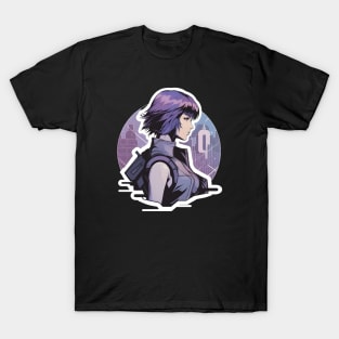 Cybernetic Journeys: Ghost in the Shell Aesthetics, Techno-Thriller Manga, and Mind-Bending Cyber Warfare Art T-Shirt